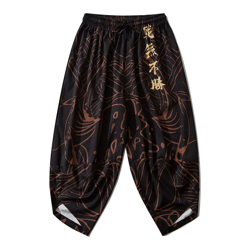 Samurai Gold Kanji Pants