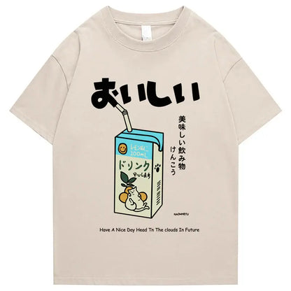 Retro Yuzu Juice Carton T-Shirt
