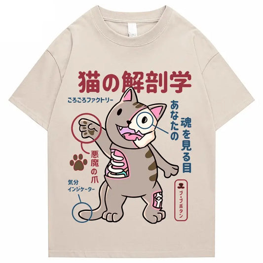 Cat Anatomy Kanji T-Shirt