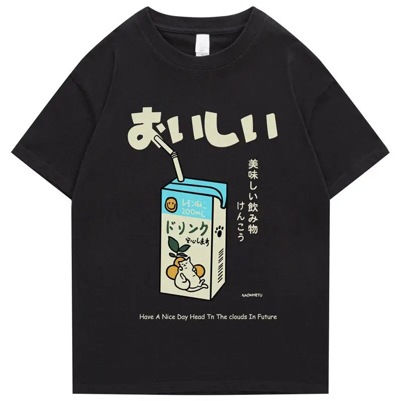 Retro Yuzu Juice Carton T-Shirt