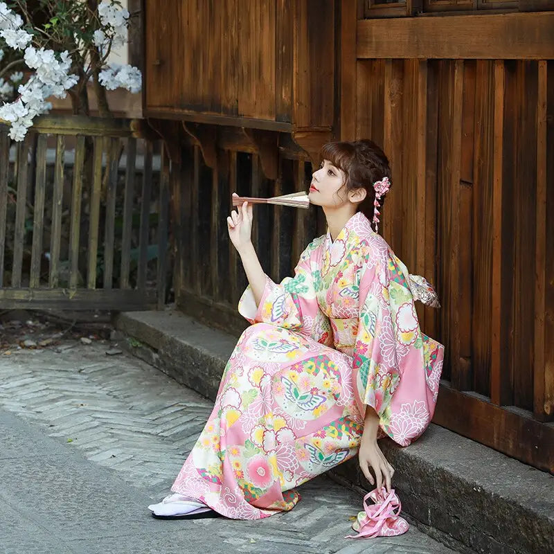 Charming Florals Pink Women’s Kimono